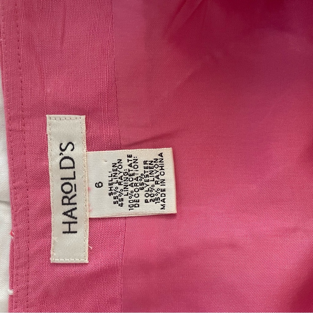 Vintage Harold's Pink Floral Embroidered A-Line Skirt - Picture 3 of 5